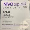 NIVO top-cut Carbide Burs FG-6 100/Pack