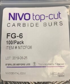 NIVO top-cut Carbide Burs FG-6 100/Pack