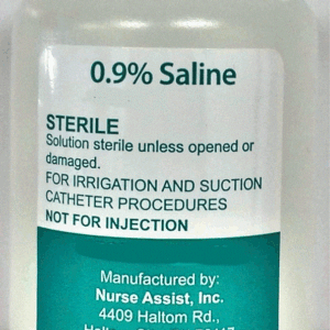 Nurse Assist 100ml Sterile 0.9% Saline Bottle