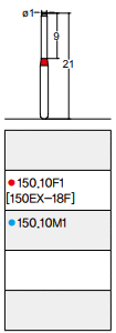 Osung Crown Anterior/ Labial, Axial, Lingual Axial Reduction and Margin End-Cutting Only FG Shank 150-10F1 (150EX-18F) Fine Grit Diamond Bur 5/PK