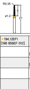 Osung Laminate/ Labial Reduction Chamfer (Taper) FG Shank 194-12EF1 (198 856EF 012) Super Fine (Extra Fine) Grit Diamond Bur 5/PK