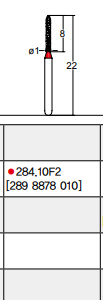 Osung Crown Anterior/ Labial, Axial, Lingual Axial Reduction and Margin Sloped Shoulder (Taper) FG Shank 284-10F2 (289 8878 010) Fine Grit Diamond Bur 5/PK
