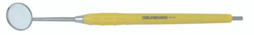 Dental Mirror, Softgrip Handle, Cone Socket, Yellow, 5/pack