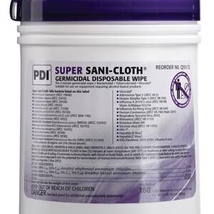 PDI Super Sani-Cloth Disinfecting wipes LARGE 6" x 6-3/4" 160/canister