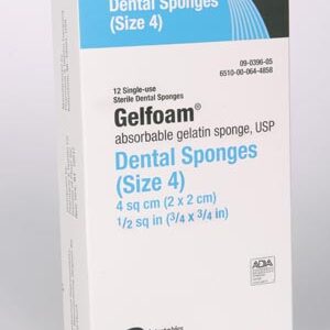 PFIZER GELFOAM® ABSORBABLE DENTAL SPONGE - Absorbable Sponge (Rx), Size 4, 2 sponges/envelope, 6 env/pk