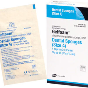 PFIZER GELFOAM® ABSORBABLE DENTAL SPONGE - Absorbable Sponge (Rx), Size 4, 2 sponges/envelope, 6 env/pk