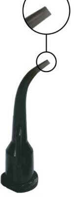 PacDent Delivery Tips- Curved black tips with no brush, 100/pk
