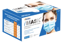 Pac-Dent IMask™ Premium Ear-Loop Face Masks ASTM Level 2, Blue, 50 pcs/box