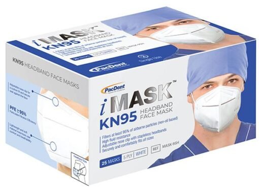 Pac-Dent IMask™ Premium KN95 Face Masks, Headloop, 25 pcs/Box