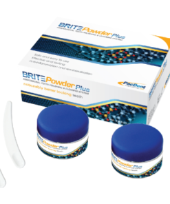 PacDent 1 x Brite Power Plus Kit: 2 x 20 ml jars powder, 2 x measuring scoops, 1x instruction