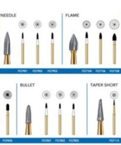 Pacdent Trimming & Finishing Burs - T&F bur 7-series (12-bladed), 10/pk