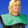 Cling Shield® Adult Pano Cape Apron - No Collar - Lead-Lined - Black