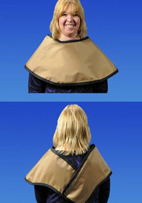 Palmero Healthcare Cling Shield® Adult Pano Stole Apron, No Collar - 30"x 12.5" - Black