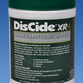 DisCide® XRA Hand Sanitizing Wipes, 	6" x 8", 160 count canister
