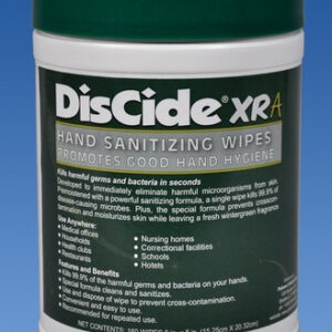 DisCide® XRA Hand Sanitizing Wipes, 	6" x 8", 160 count canister