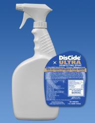 Empty Quart Bottle and Sprayer with DisCide Ultra Label, Bottle Only