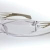 Wrap Cons 	Clear frame/white tips/clear lens