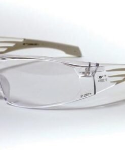 Wrap Cons 	Clear frame/white tips/clear lens