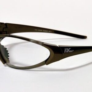 Special Ops Gunmetal frame/black tips/clear lens