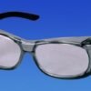  Versi Overshields Lightly Grey Frame w/Black Tips, Clear Lens