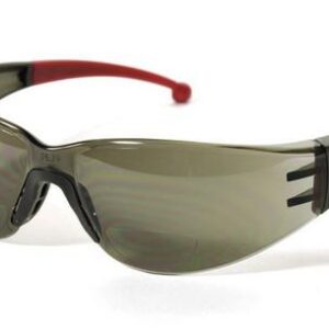 Gemini, Bifocal Readers Grey Frame w/ Burgundy Tips  - Grey Lens 1.5 Diopter