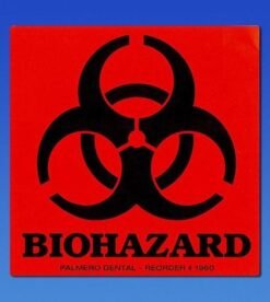 Palmero Healthcare  Biohazard Warning Labels - 100/roll