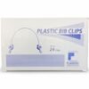 Plasdent, White, Plastic Bib Clips, 24 PCS/BOX