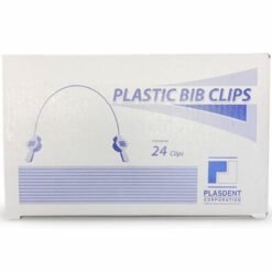 Plasdent, White, Plastic Bib Clips, 24 PCS/BOX