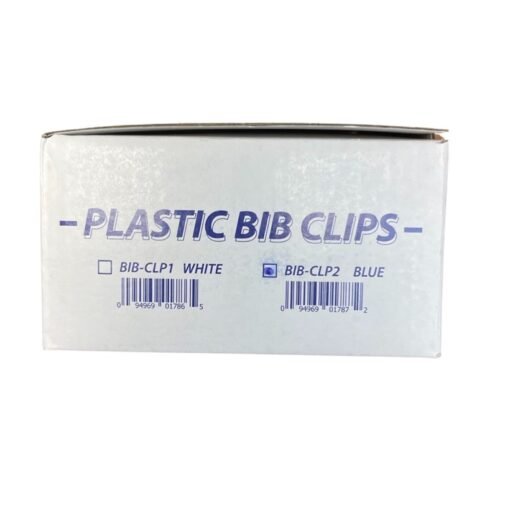 Plasdent, White, Plastic Bib Clips, 24 PCS/BOX