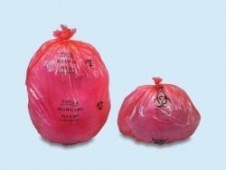 Plasdent  10 AG BIO HAZARD WASTE BAG, Red (250pcs/box)