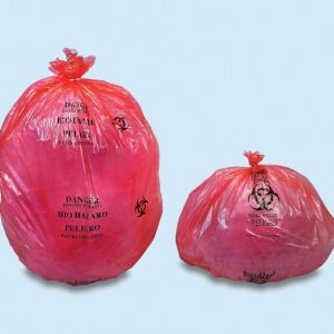 Plasdent  10 AG BIO HAZARD WASTE BAG, Red (250pcs/box)