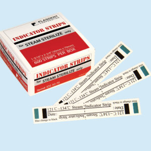 Plasdent Indicator Strips, 1 3/16” x 2 ¾”, Steam Sterilization, (600pcs/box)