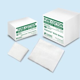 Plasdent Pure Cotton Sunlace Sponges- 2" x 2", Non-Sterile, 4 Ply (5000pcs/case) 