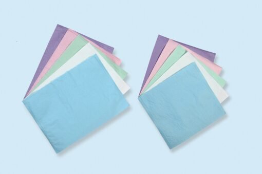Plasdent TISSUE/POLY HEADREST COVERS, Large, 10" x 13" (500pcs/box) - WHITE