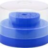 Plasdent Round 2-Tier Bur Block, Blue, Standard Lid