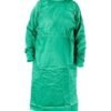 Plasdent Poly supreme REUSABLE Isolation Gowns, Ties at Neck and Waist - One Size Fits Most , Green 1 / Bag 