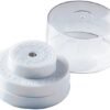 Plasdent Round 2-Tier Bur Block, White, Standard Lid