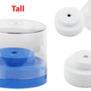 Plasdent Round 2 Tier Bur Block, White, Tall Lid
