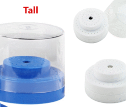Plasdent Round 2 Tier Bur Block, White, Tall Lid