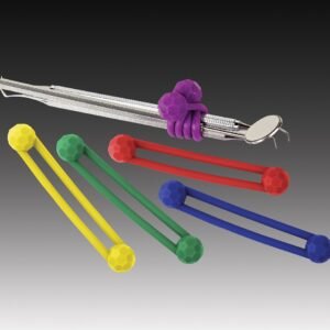 Plasdent Silicone Instrument Ties, Autoclavable up to 275⁰F (6 pcs/bag) - WHITE