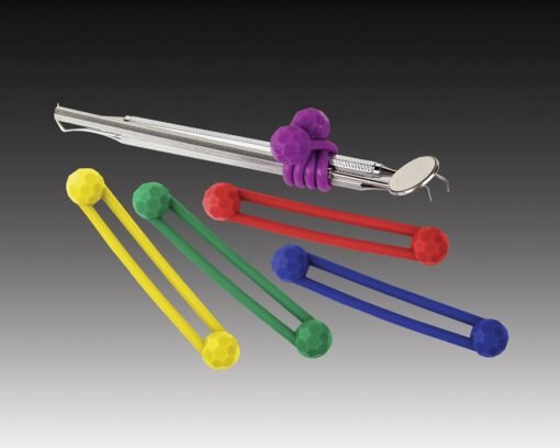 Plasdent Silicone Instrument Ties, Autoclavable up to 275⁰F (6 pcs/bag) - WHITE