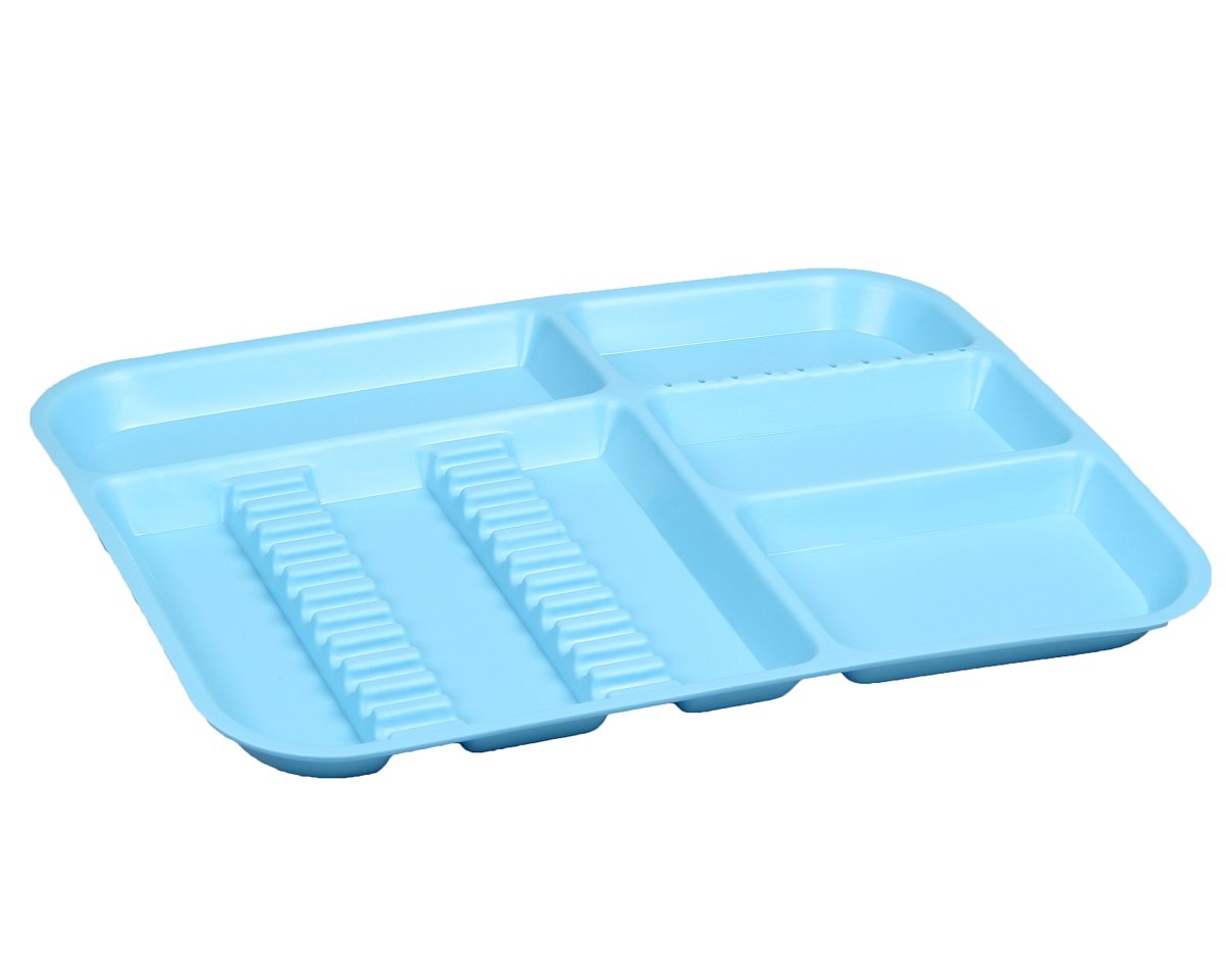Plasdent DIVIDED TRAY SIZE E (Midwest) Dimension: 15" x 10½" x ⅞" - WHITE
