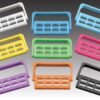 Plasdent BUR CADDY, Reversible, for FG & RA Burs, Capacity: 12,  Adjustable 3 Levels Height, Autoclavable to 250° - WHITE