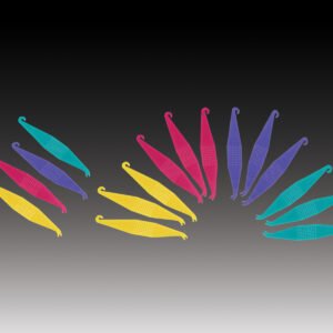 Plasdent ORTHO ELASTIC PLACERS/ Assorted In Purple, Yellow, Turquoise, & Rose Colors (100pcs/bag)