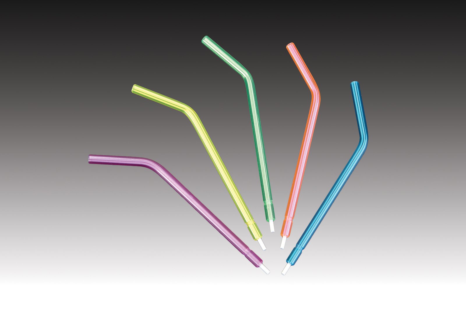 Plasdent Neon 3 Way Syringe Tips, Assorted 5 Neon Colors (250pcs/bag)