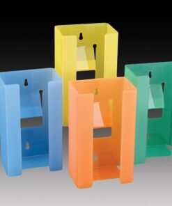 Plasdent SINGLE VERTICAL GLOVE BOX DISPENSER, available in 4 colors : 2-Blue, 3-Yellow, 4-Green & 12-Tangerine