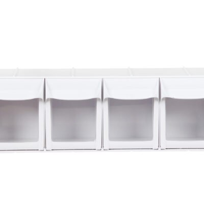 Plasdent 4-Bin Unit  - Black Frame (23 ⅝" W x 8"H x 6 ½"D)