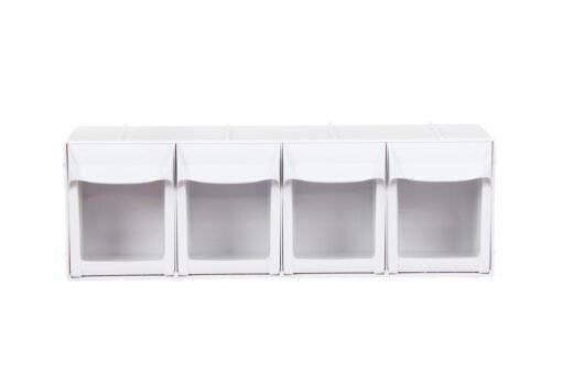 Plasdent 4-Bin Unit  - Black Frame (23 ⅝" W x 8"H x 6 ½"D)