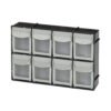 Plasdent 8-Bin Unit - White Frame (11 ¹³⁄₁₆" W x 8"H x 3 ⅜"D)