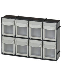 Plasdent 8-Bin Unit - White Frame (11 ¹³⁄₁₆" W x 8"H x 3 ⅜"D)